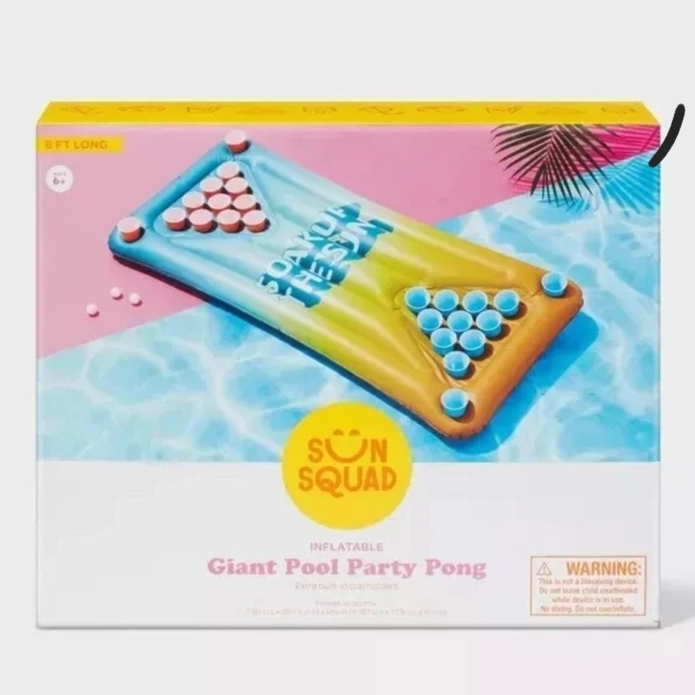 Sun Squad Inflatable Pool Party Pong New In Box